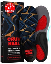 Work Orthotic Insoles - Anti Fatigue Medium Arch Support Shoe Insert Men Wome...
