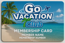 Go Vacation Club 1 yr. Member Card-Unlimited Resort Stays-Cruises-Dining-Airfare