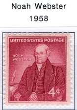 USA 1958 4c Birth Centenary of Noah Webster SG1120 Sc 1121 MNH