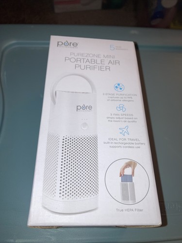(2) Pure Enrichment PureZone Mini Portable True HEPA Air Purifier White - Picture 2 of 6