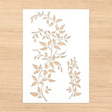 Vine Stencil 11.65x8.26 Inch Reusable Leaf Wall Painting Craft Template