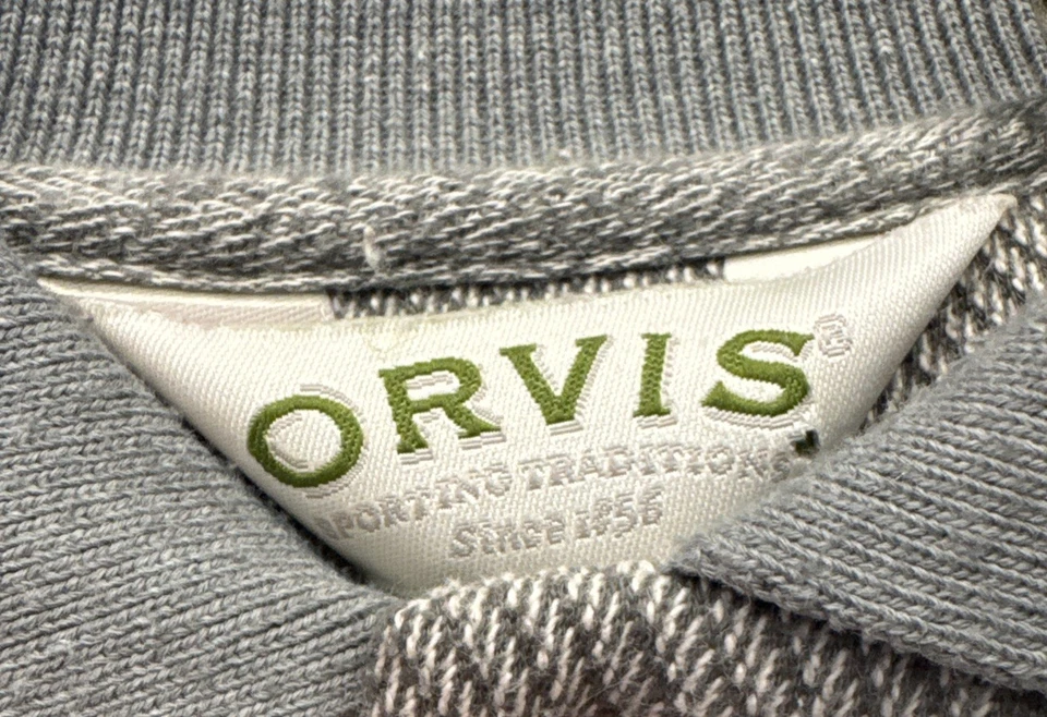 De Colección Orvis Suéter Pullover Sudadera de Rugby Pesada con Parches de Cuero en el Codo XL Foto 3 de 4