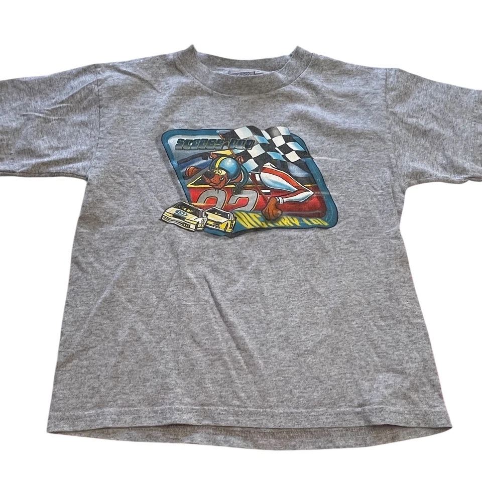 Camiseta De Colección Y2K Cartoon Network Scooby Doo NASCAR Wacky Racing 2001 Niños Grande 7 Foto 2 de 4