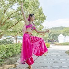Jasmine Princess Belly Dance Costume Carnival Halloween Cosplay Party Outfit