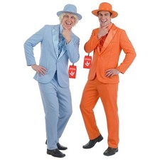 Men s Orange Tuxedo Costume M - XL 90s Dumb Dumber Lloyd Suit Halloween Prom