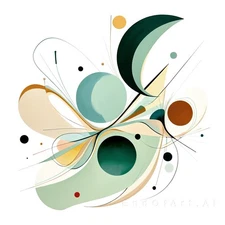 Geometric Abstraction Geometric Flow Abstract Canvas Wall Art Picture