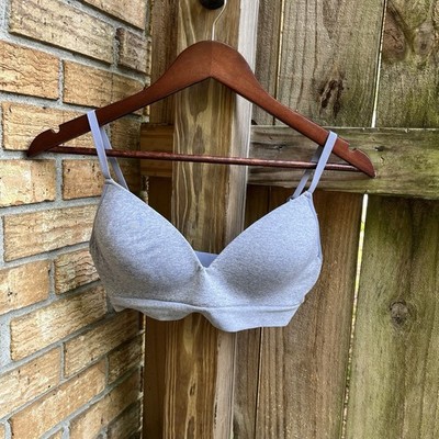 Third Love Wireless Lightly Lined Tshirt  Bra Blue Comfort Soft Medium