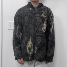 Black camo real Tree mossy oak zip up fleece sweater