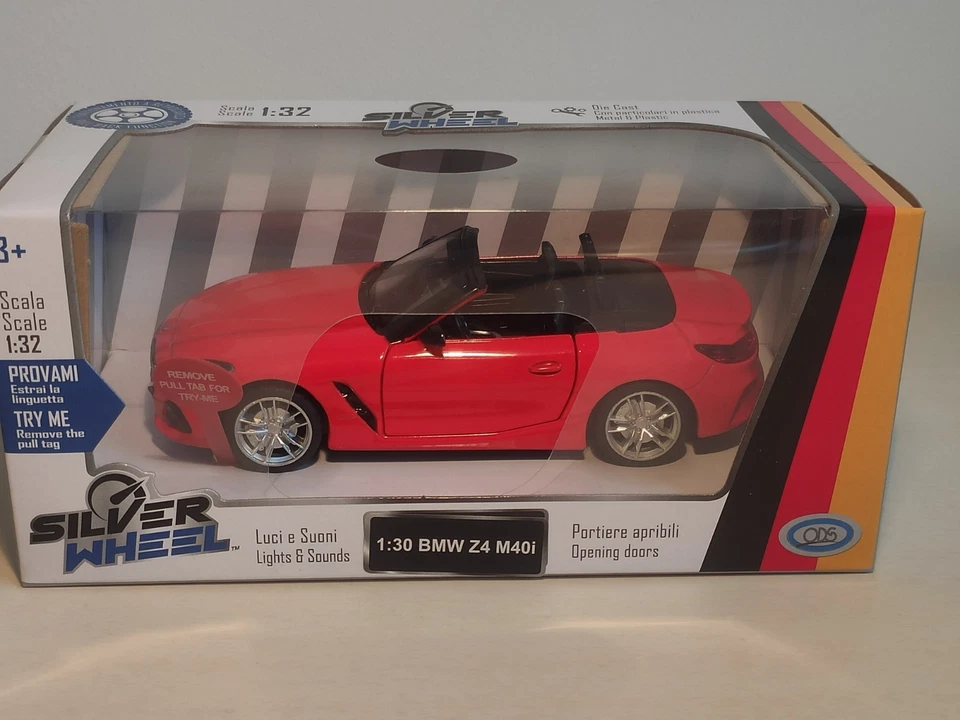 BMW Z4 M40i Modellino Die Cast Luci E Suoni 1/30 Silver Wheel - Immagine 2 di 4