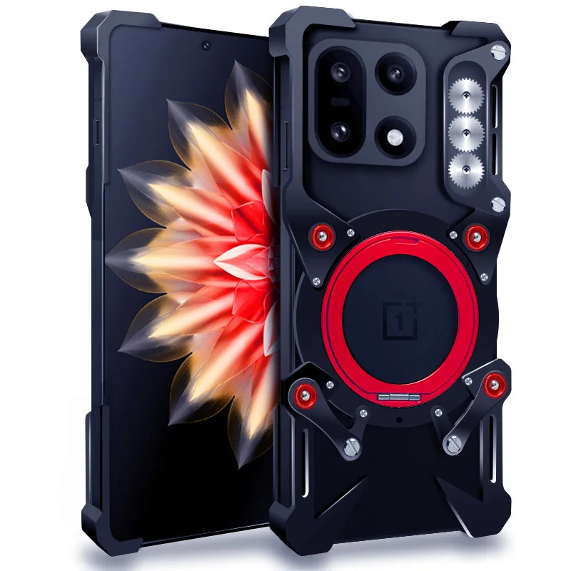 Metal Mechanical Frameless Magnetic Case Fo OnePlus 15 15T 360
