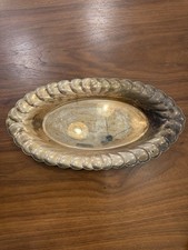 Silverplate Oval Bowl Scalloped Edge Post-1940