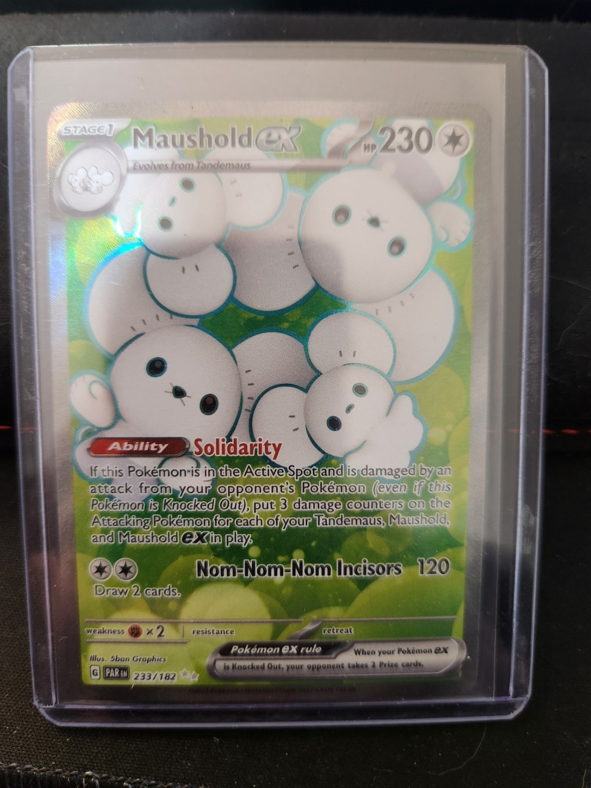 Maushold ex 233/182 Ultra Rare Full Art Holo Pokémon Paradox Rift - Near Mint