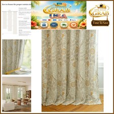 Blackout Pinch Pleated Floral Linen Blend Curtains 40x95 in Set of 2 Panels