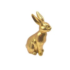 Dekohelden24 Goldener Hase Polyresin Osterhase Osterdeko LBH Home monumentale