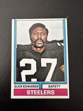 1974 Topps Glen Edwards Rookie #169 football card Pittsburgh Steelers Rc Exmt. rookie card picture