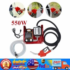 110V Electric Fuel Transfer Pump 550W-60L/Min W/Nozzle Meter Fit Oil Fuel Diesel