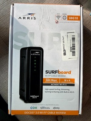 ARRIS SURFboard SBG10 DOCSIS 3.0 16 4 Gigabit Cable Modem AC1600