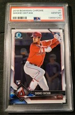 2018 SHOHEI OHTANI BATTING BOWMAN CHROME #1 PSA 10 GEM MINT ROOKIE CARD MVP RC
