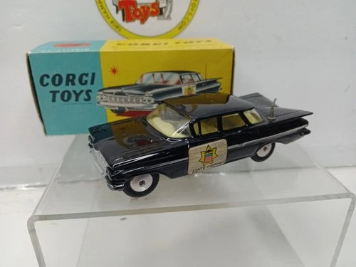 Corgi 223 Chevrolet Impala State Patrol Car box Vintage