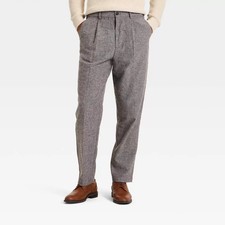 Men's Relaxed Leg Tweed Dress Pants - Goodfellow  Co Gray M