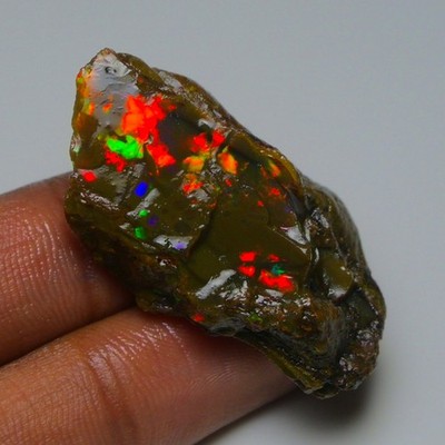 Ethiopian Oil Opal Specimen 40.60 cts Natural Rough Gemstone - Fire Opal Roug