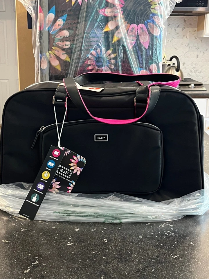 NEW! SJP by Sarah Jessica Parker Black Convertible Weekender Travel Duffel Bag - Image 3 of 4