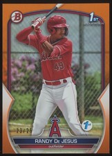 Randy De Jesus Rookie /25 #BPPF-19 2023 Bowman 1st Edition Orange Foil Angels