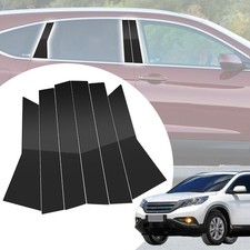Glossy Black Door Window Pillar Trim Covers For Honda Crv 20122016 6pcs Set