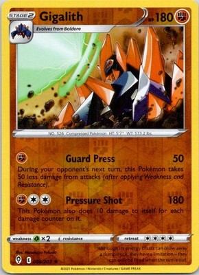 Gigalith Reverse Rare SWSH07: Evolving Skies 088/203 NM