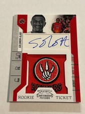 2010-11 Contenders Solomon Alabi Team Logo Rookie Patch Auto Red E1