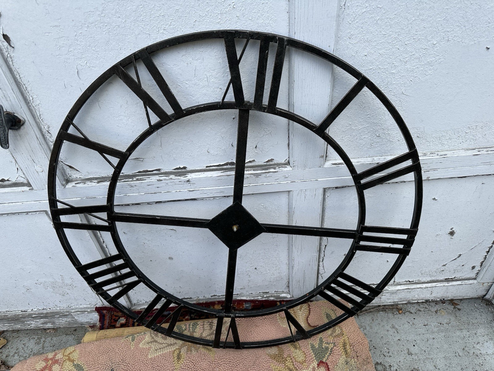 Vintage Howard Miller Wrought Iron Wall Clock 32” The Lacy 625-372 - Needs Hands