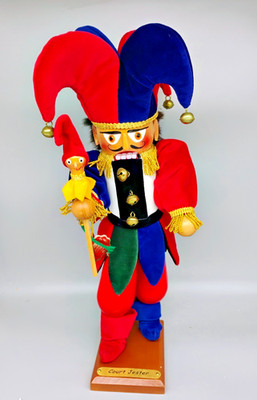 Double SIGNED Steinbach Court Jester #2 of 7500 Ltd. Ed. German Nutcracker S1845