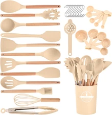 Kitchen Utensils Set - 34 PCS Non-Stick Silicone Cooking Utensils Set