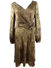 Lauren Ralph Lauren Women's Faux-Wrap Sateen Dress