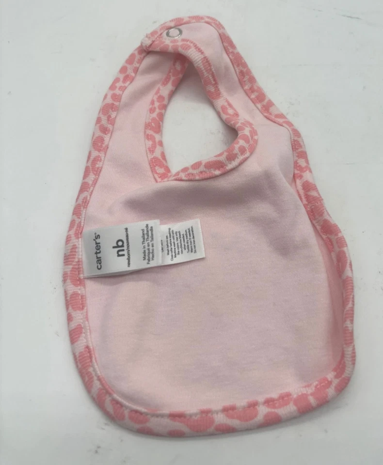 Babador Carters recém-nascido design gato rosa "I Love Mommy" - Imagem 3 de 4