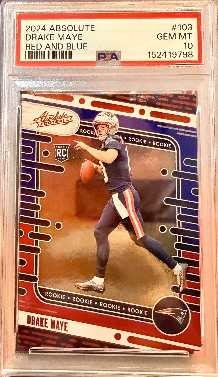 Drake Maye Panini Absolute #103 Blue