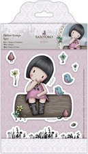 Santoro Gorjuss Rubber Stamps - Bluebird's Proposal Scrapbooking Collectables