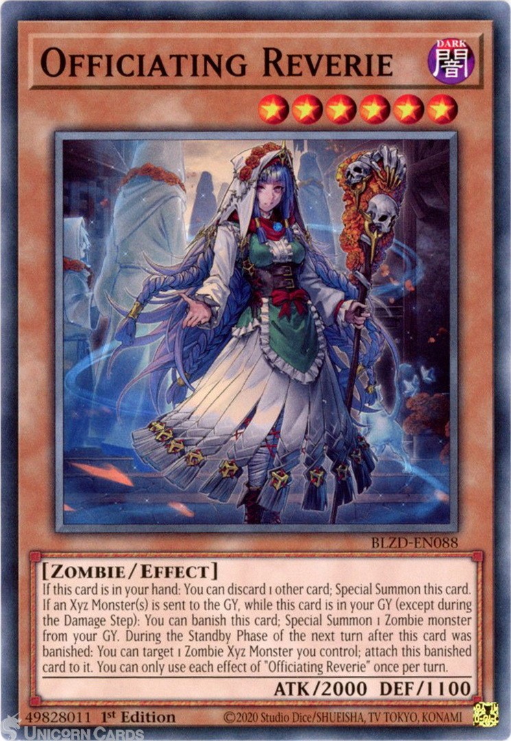 BLZD-EN088 Officiating Reverie : Common 1st Edition Mint YuGiOh Card