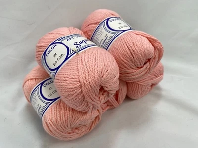Lily Sugar 'n Cream Cotton Yarn: 5 Skeins Pink/#47 100% Cotton Yarn, NEW - Image 1 of 4