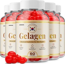 (5 Pack) Gelagen Advance Gummy – Natural Ingredients for Healthy Skin Hydration