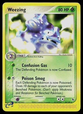 Pokemon Card Ruby & Sapphire Weezing 24/109 Rare