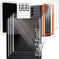 Milomdoi 9 in 1 Screen Protector for Samsung Galaxy Z Fold 7, 3 Inside Flexible