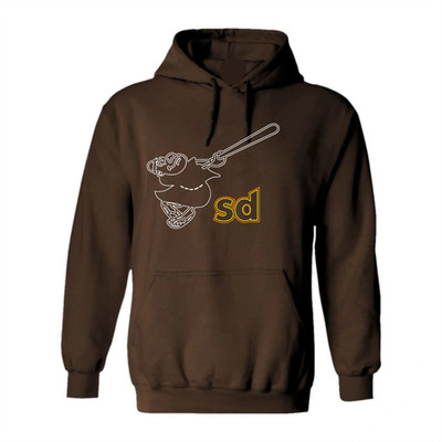 San Diego home team theme hoodie, brown NEW baseball, pullover, 