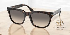 PRADA PR 04YS 2AU718 Tortoise Clear Gradient Grey 56 mm Men's Sunglasses