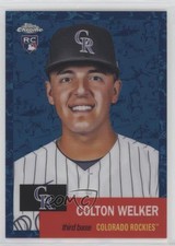 2022 Chrome Platinum Anniversary Toile White & Blue Refractor Colton Welker 7m3
