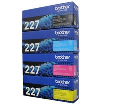 Original Brother TN227 Toner Cartridge   High Yield for Color Printers - CMYK