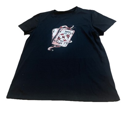 Black Jack 21 Dri Fit Deck Cards T Shirt Men s Size Large Black