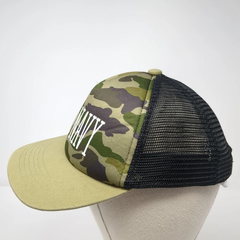 Antiguo sombrero de camionero azul marino deslizable multicolor talla única ajustable camuflaje malla trasera Foto 3 de 4