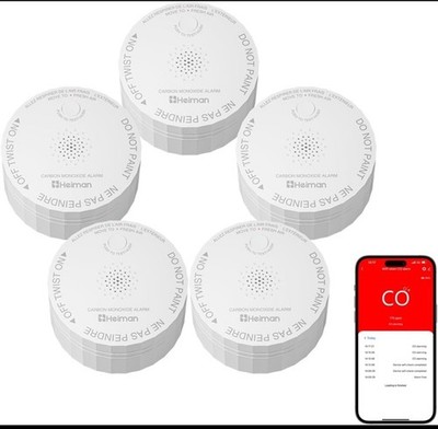HEIMAN Smart Mini Carbon Monoxide Detector WiFi CO Detector, Mobile App.. New
