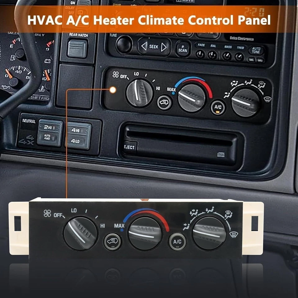 Calefacción de aire acondicionado con control de clima para camioneta Chevy Silverado Suburban Yukon Tahoe 96-02 Foto 2 de 4